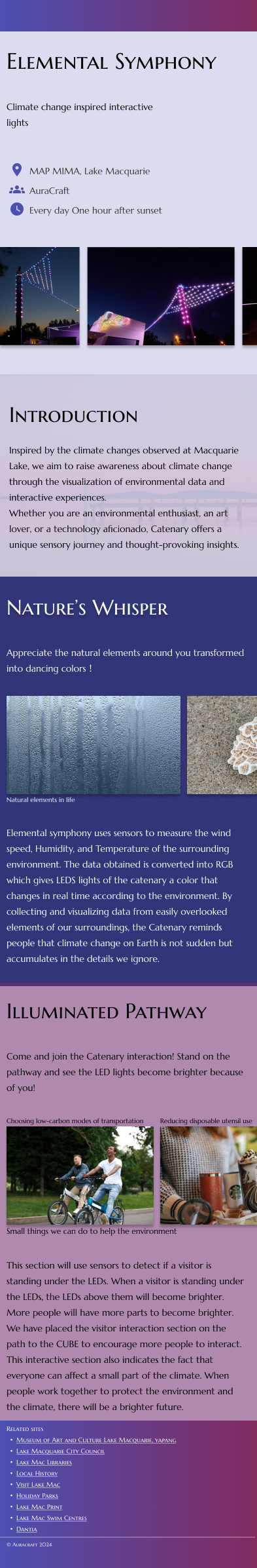 Elemental Symphony 介绍页完整原型截图